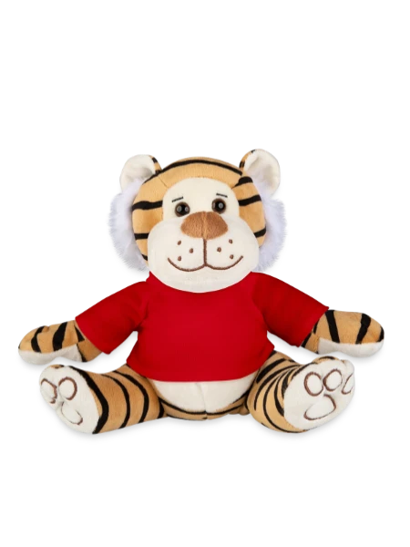 Plush Tiger - red - Front