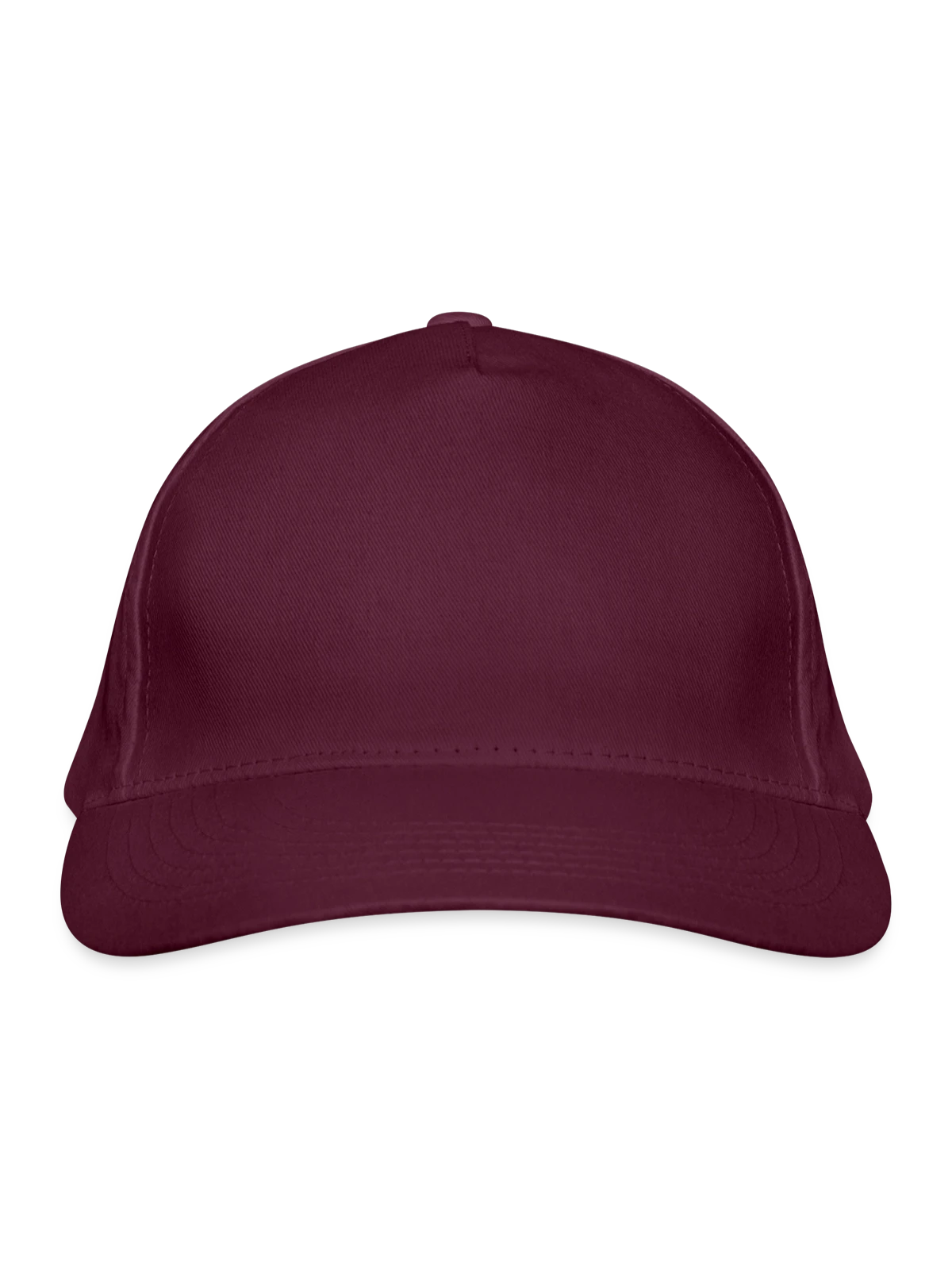 Organic Baseball Cap - burgundy - Front