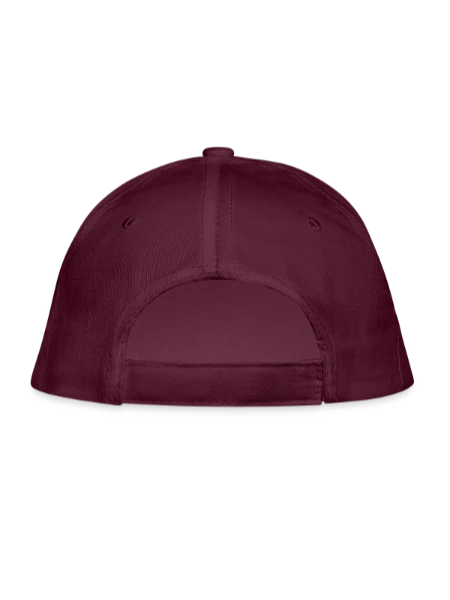 Organic Baseball Cap - burgundy - Back