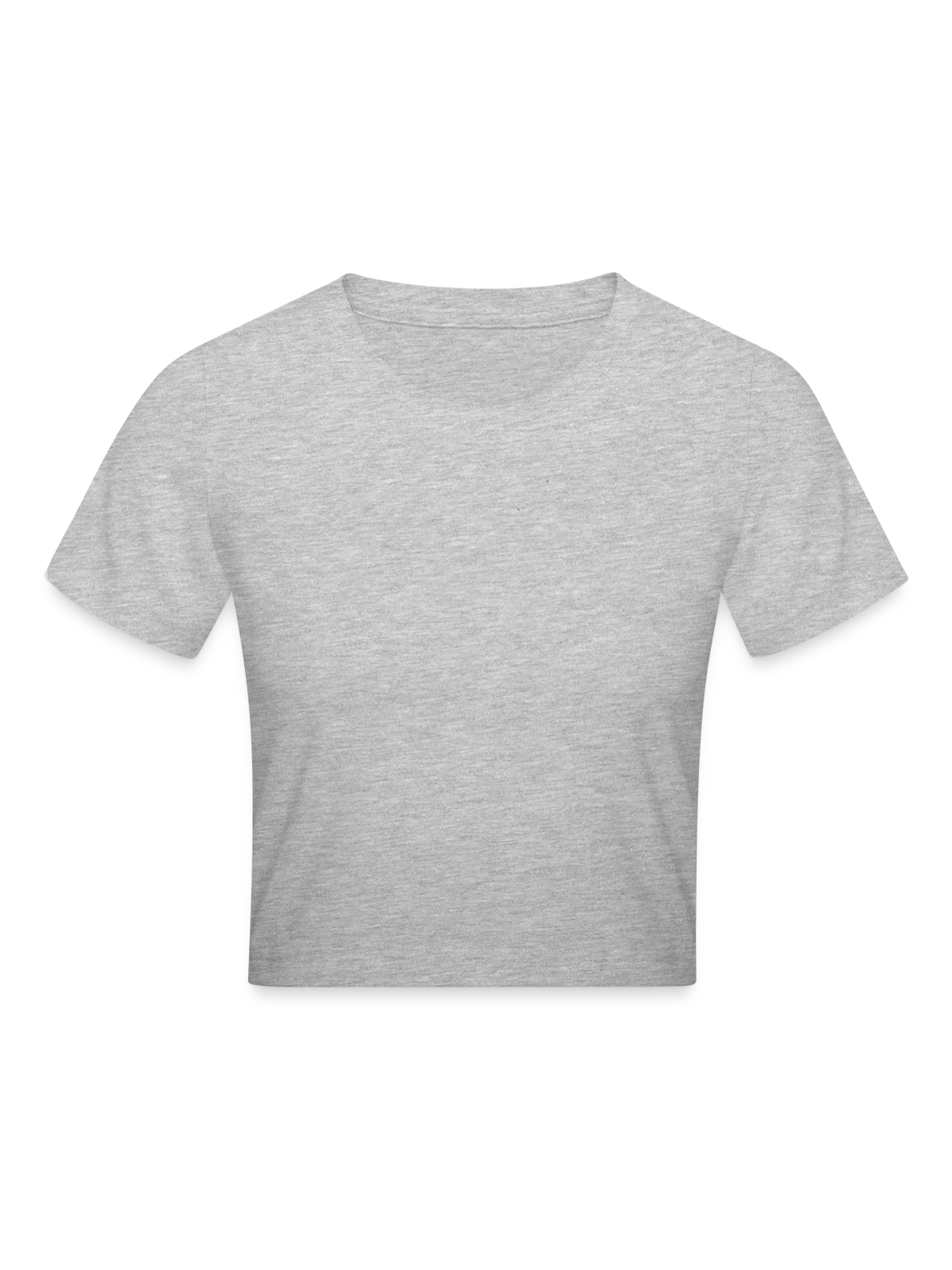 Cropped T-Shirt - heather grey - Front