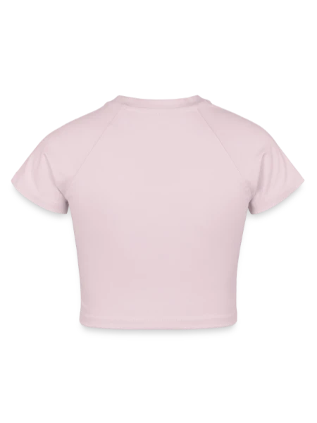 Cropped Frauen Organic T-Shirt - Puderrosa - Hinten