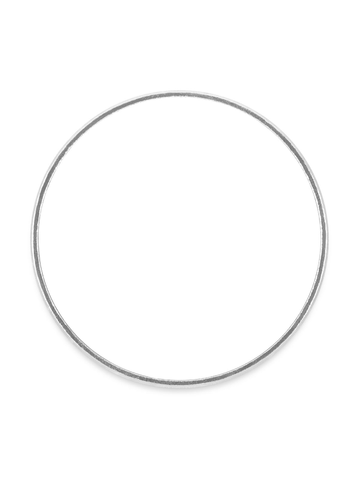 Round  fridge magnet - white - Front