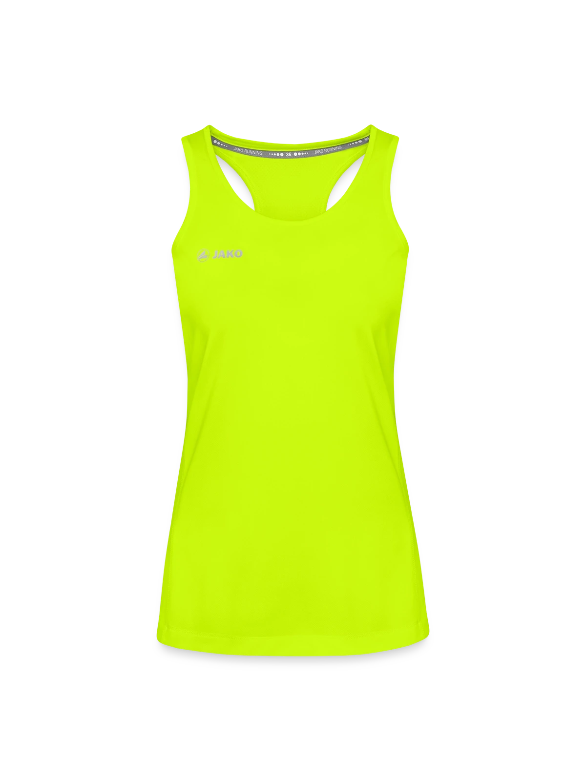 JAKO Women's Tank Top Run 2.0 - neon yellow - Front
