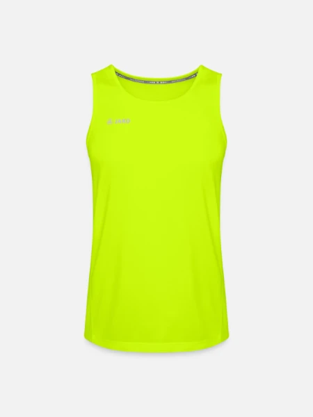 JAKO Men's Tank Top Run 2.0 - neon yellow - Front