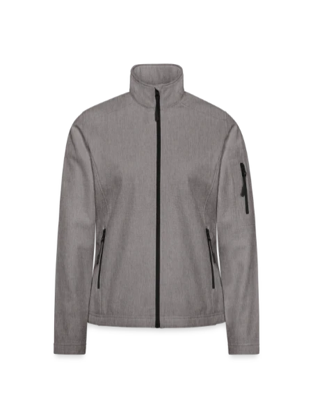 Women's Softshell Jacket - heather grey - Front