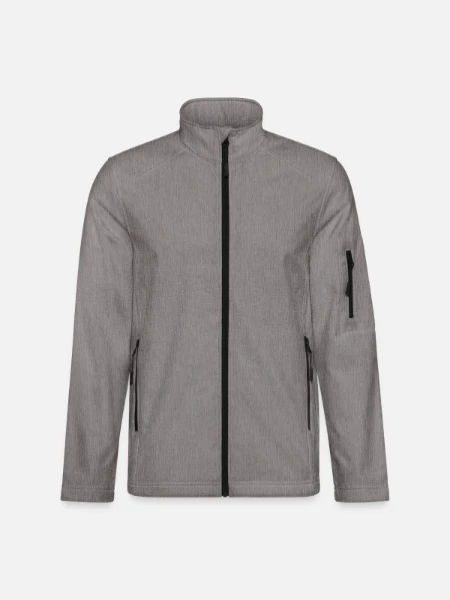 Unisex Softshell Jacket - heather grey - Front