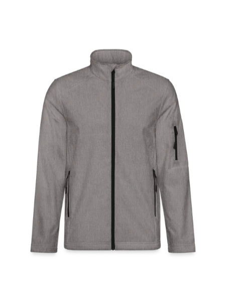 Unisex Softshell Jacket - heather grey - Front