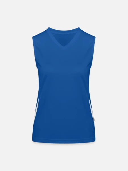 Débardeur respirant contrasté Femme - bleu/blanc - Devant