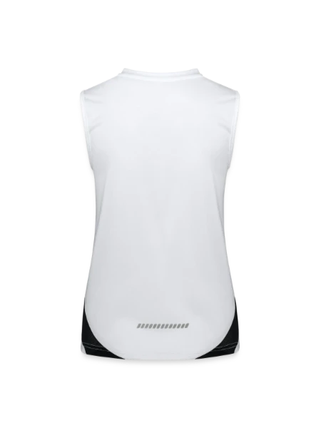 Women's Functional Contrast Tank Top - white/black - Back