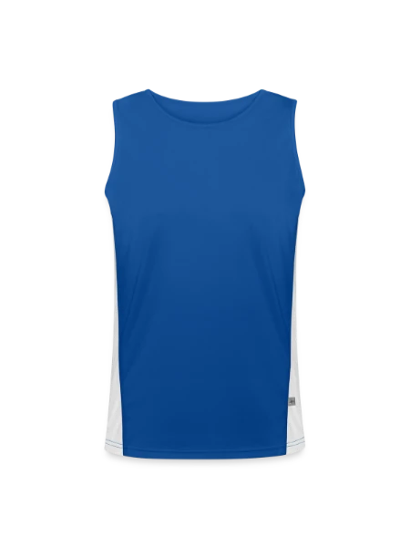 Funktionelles Kontrast-Tank Top für Männer  - Royal/Weiß - Vorne