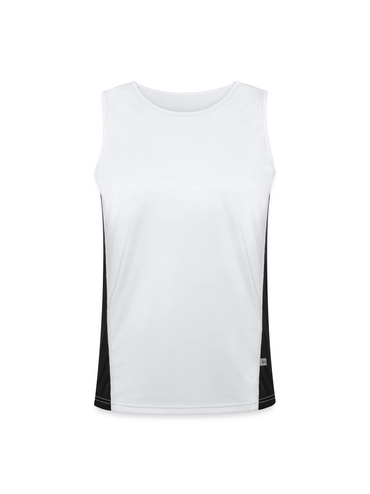 Men's Functional Contrast Tank Top  - white/black - Front