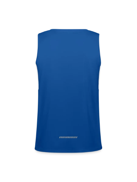 Men's Functional Contrast Tank Top  - royal/white - Back