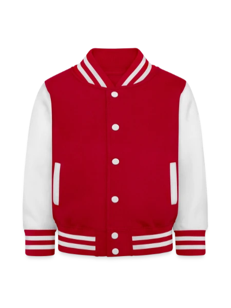 Veste Teddy Enfant - rouge/blanc - Devant