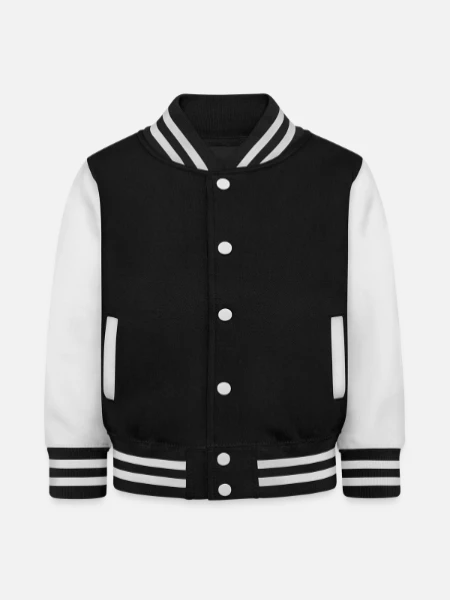 Veste Teddy Enfant - noir/blanc - Devant