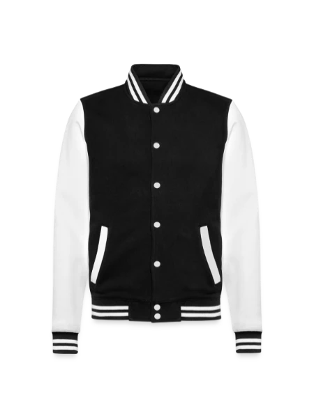 College-Sweatjacke - Schwarz/Weiß - Vorne