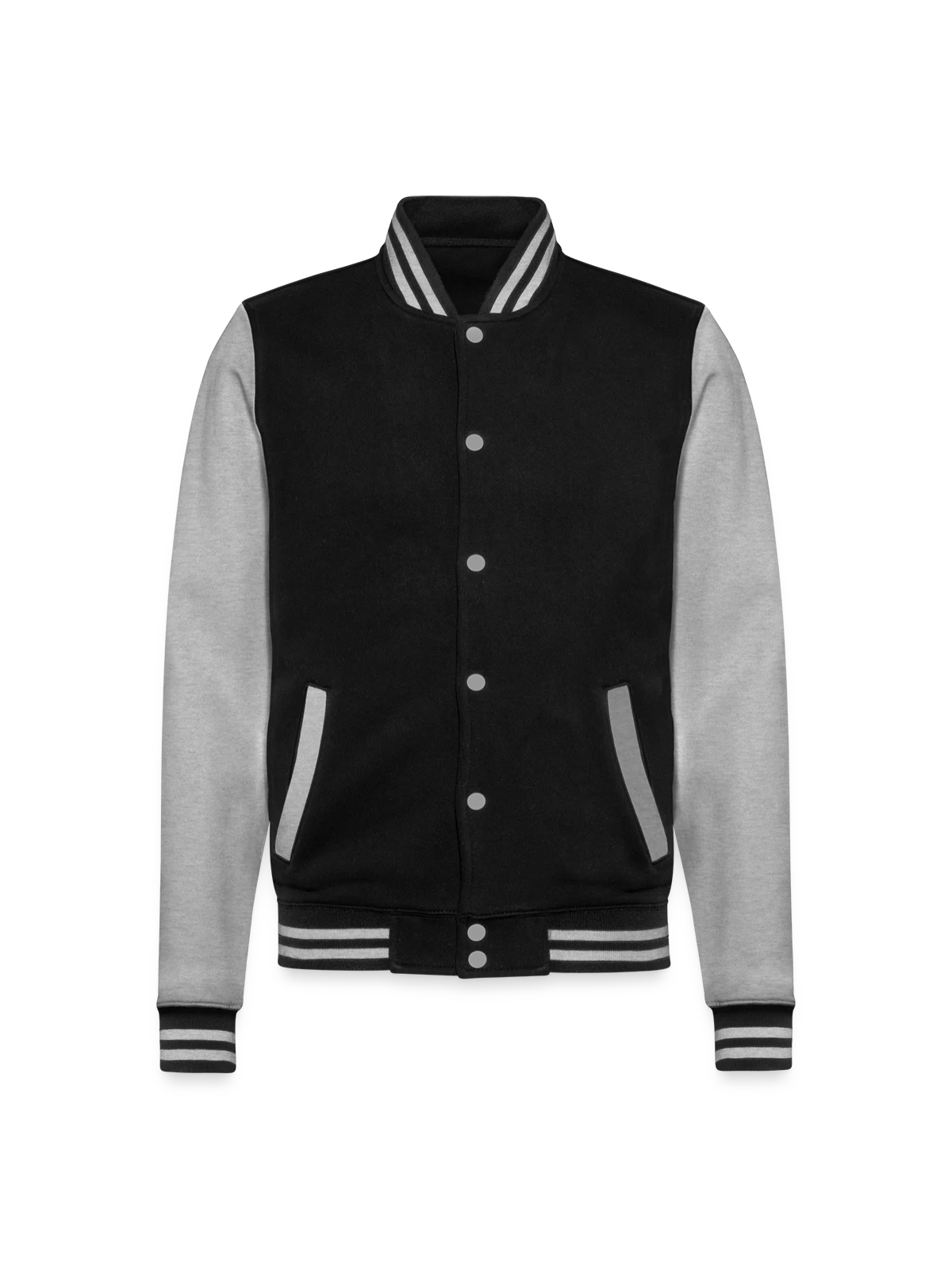 College Sweat Jacket - black/heather grey - Front