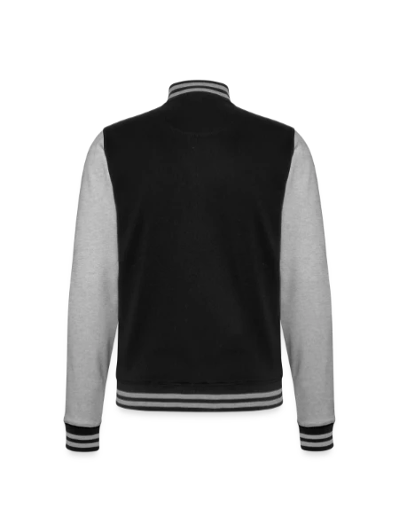 College Sweat Jacket - black/heather grey - Back