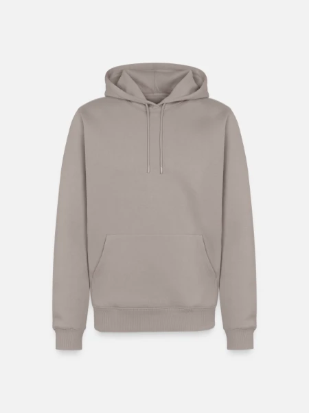 Felpa con cappuccio ecologica premium da uomo - talpa - Fronte