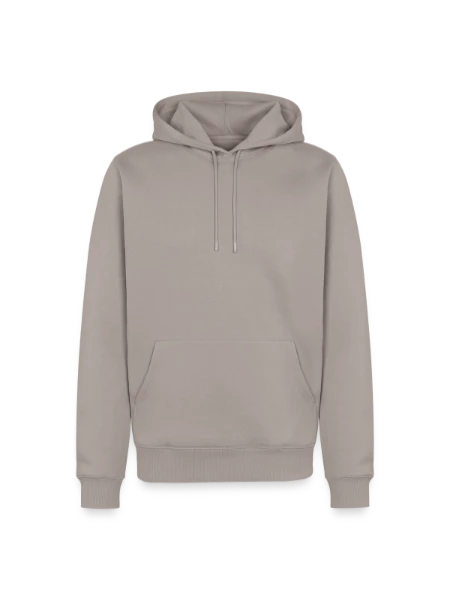 Sweat à capuche Premium bio Homme - taupe - Devant