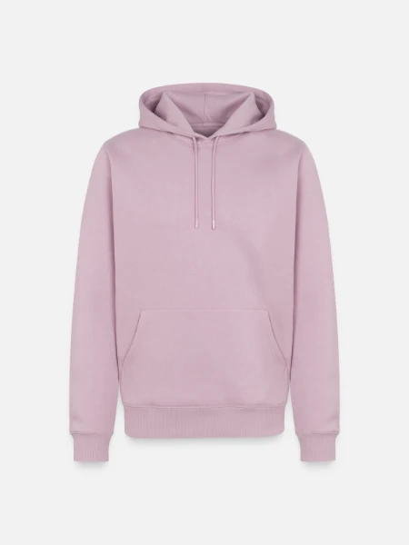 Sweat à capuche Premium bio Homme - rose poudré - Devant