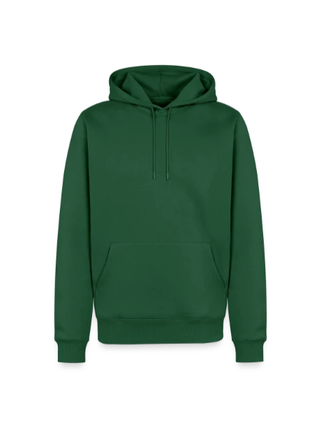 Männer Premium Bio Hoodie - Flaschengrün - Vorne