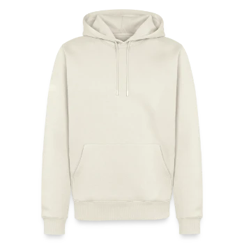 Men’s Premium Organic Hoodie - off white - Front - Nico (187cm)