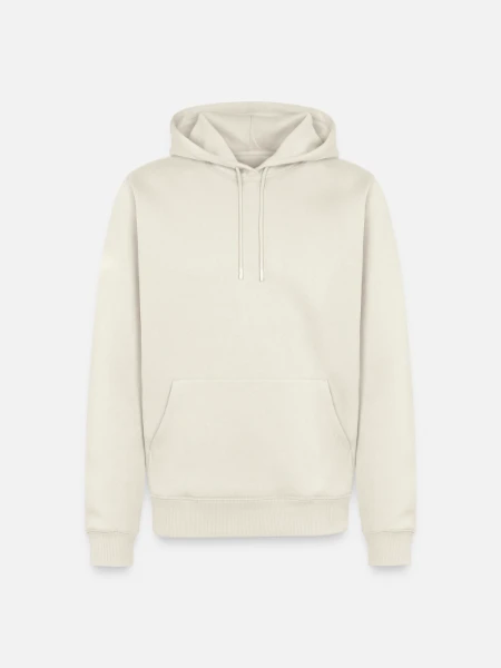 Männer Premium Bio Hoodie - Naturweiß - Vorne