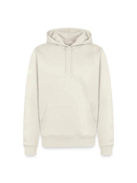 Männer Premium Bio Hoodie - Naturweiß - Vorne