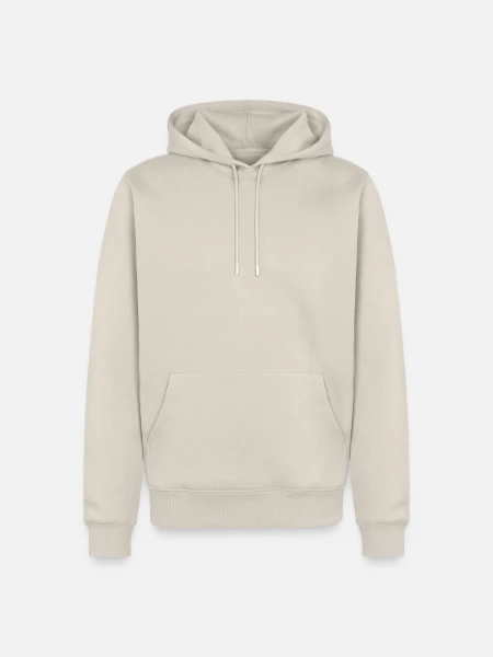 Men’s Premium Organic Hoodie - beige - Front