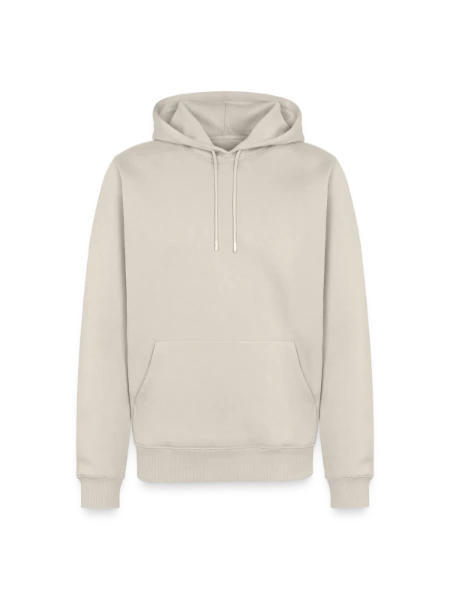 Männer Premium Bio Hoodie - Beige - Vorne