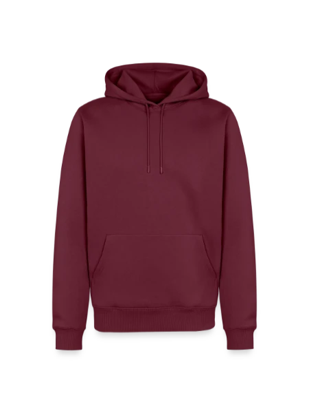 Men’s Premium Organic Hoodie - burgundy - Front