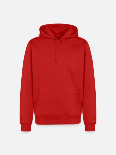 Sweat à capuche Premium bio Homme - rouge - Devant
