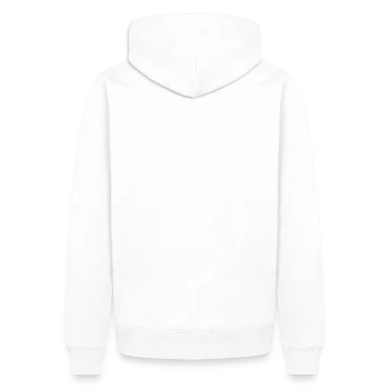 Sweat à capuche Premium bio Homme - blanc - Dos - Nico (187cm)