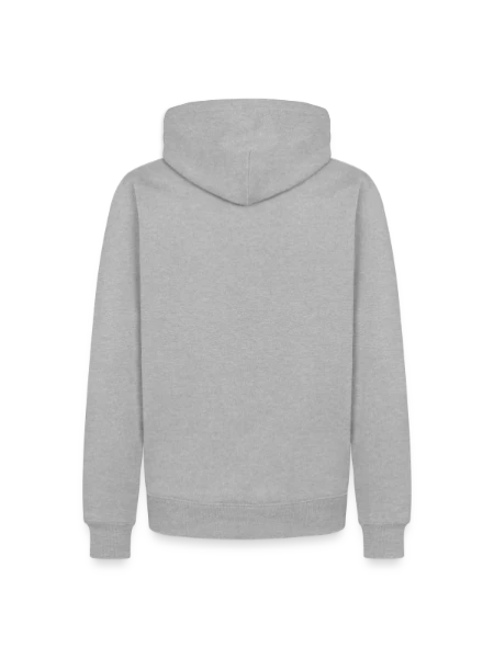 Men’s Premium Organic Hoodie - heather grey - Back
