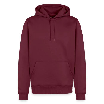 Männer Premium Bio Hoodie - Burgunderrot