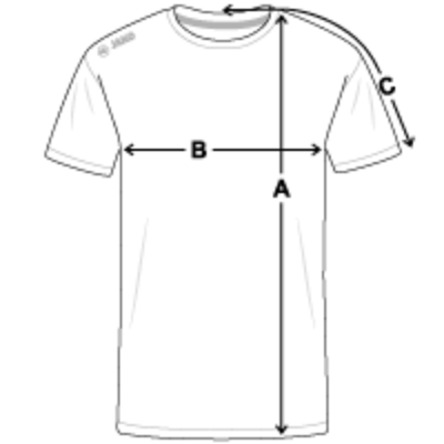 Massschema JAKO Kinder T-Shirt Run 2.0