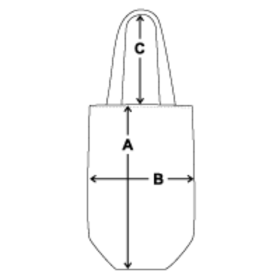Massschema Geschenkbeutel für Flaschen