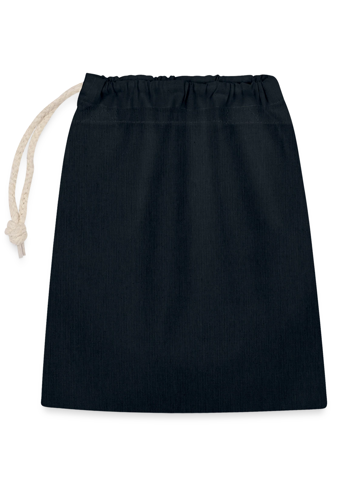 Closable cotton gift bag (25x30cm) - navy - Front