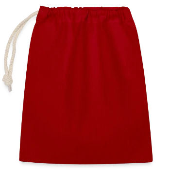 Closable cotton gift bag (25x30cm) - red - Front