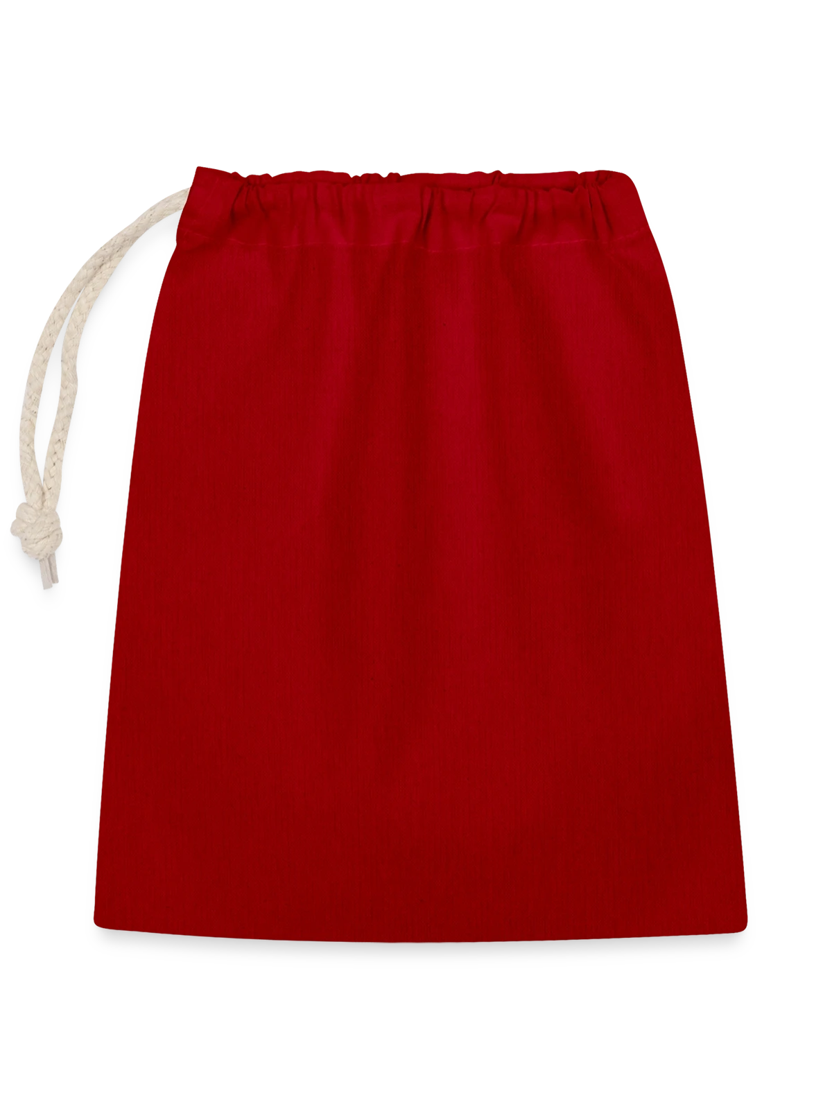 Closable cotton gift bag (25x30cm) - red - Front