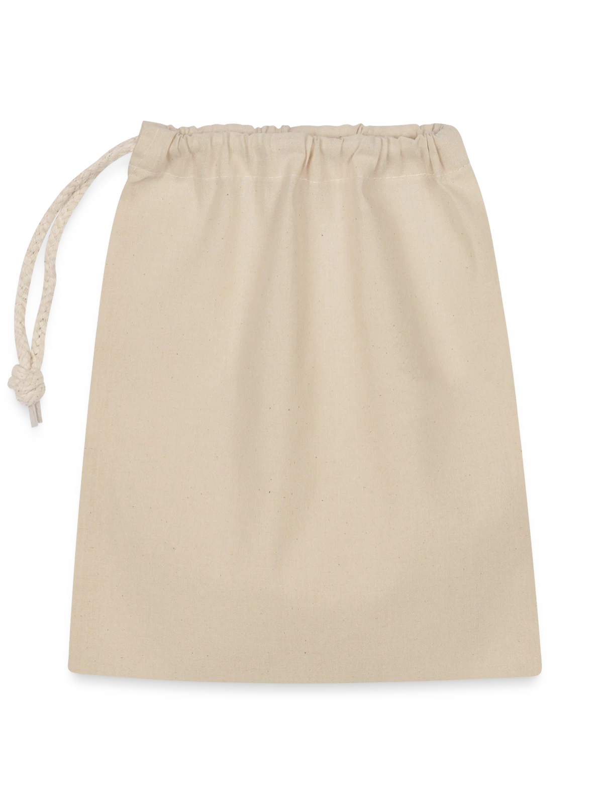Closable cotton gift bag (25x30cm) - nature - Front