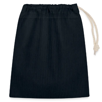 Closable cotton gift bag (25x30cm) - navy - Back