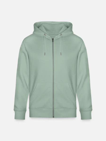 Felpa con cappuccio ecologica unisex CULTIVATOR di Stanley/Stella - verde-grigio chiaro - Fronte