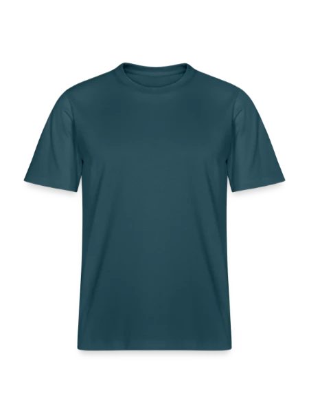  T-shirt unisexe RELAXED FIT en coton bio - bleu pétrole foncé - Devant