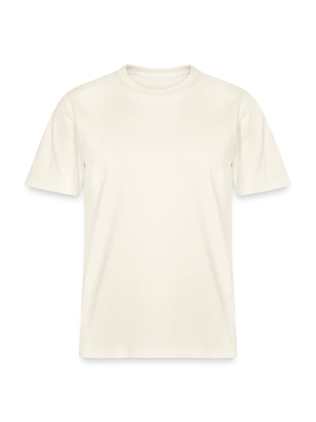  T-shirt unisexe RELAXED FIT en coton bio - blanc nature - Devant