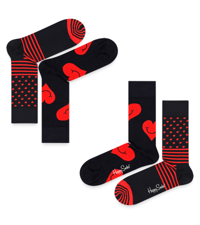 Happy Socks 2-Pack I Heart You Gift Set Socken