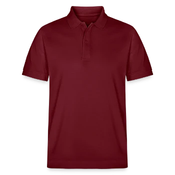 Stanley/Stella Unisex Organic Polo Shirt PREPSTER - burgundy - Front - Roxy (174cm) & Andy (188cm)