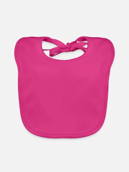 Bavoir bio Bébé - fuchsia - Devant