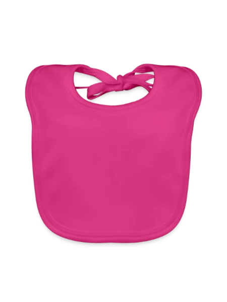 Bavoir bio Bébé - fuchsia - Devant