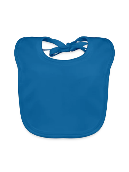 Bavoir bio Bébé - bleu paon - Devant